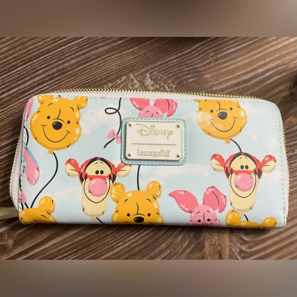 Loungefly Disney Winnie the Pooh Balloon Friends Zip Around Wallet - Picture 2 of 14